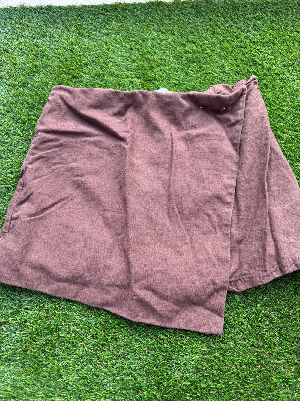 Abercrombie & Fitch Chestnut Wrap Mini Skirt